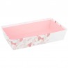 Corbeille carton rectangulaire rose Iconic